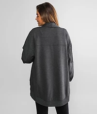 Pieced Cardigan Sweater