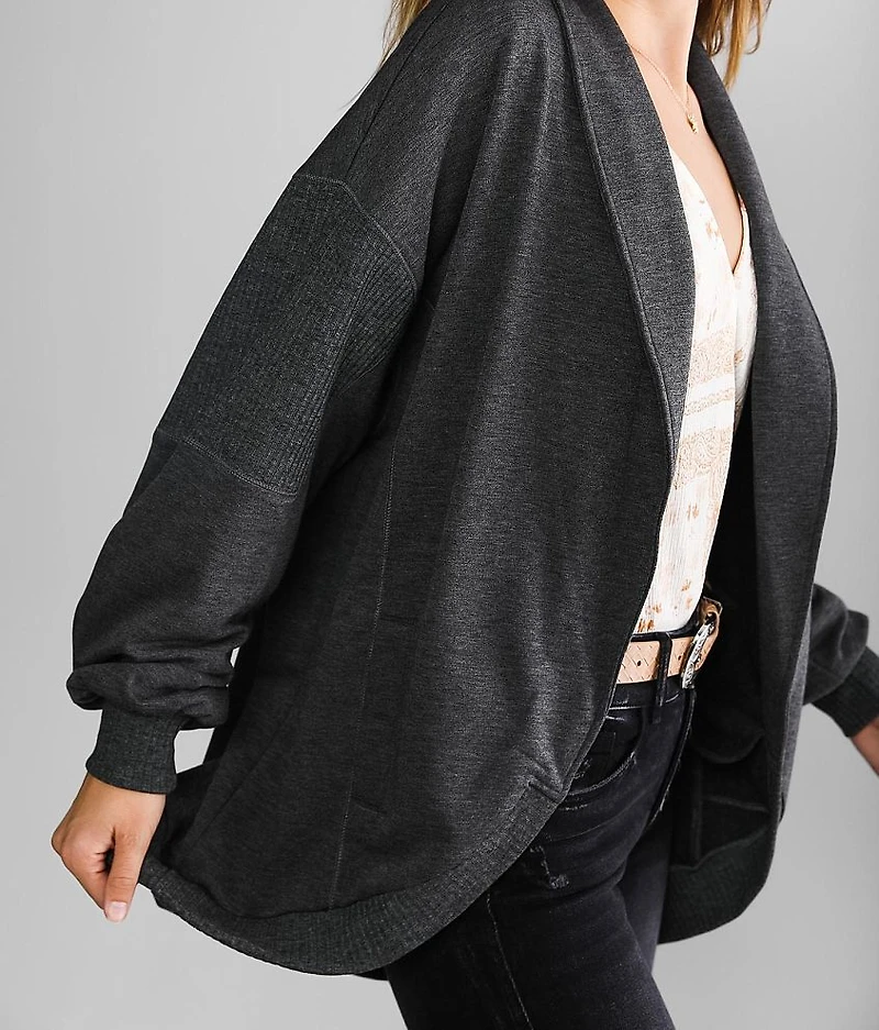 Pieced Cardigan Sweater