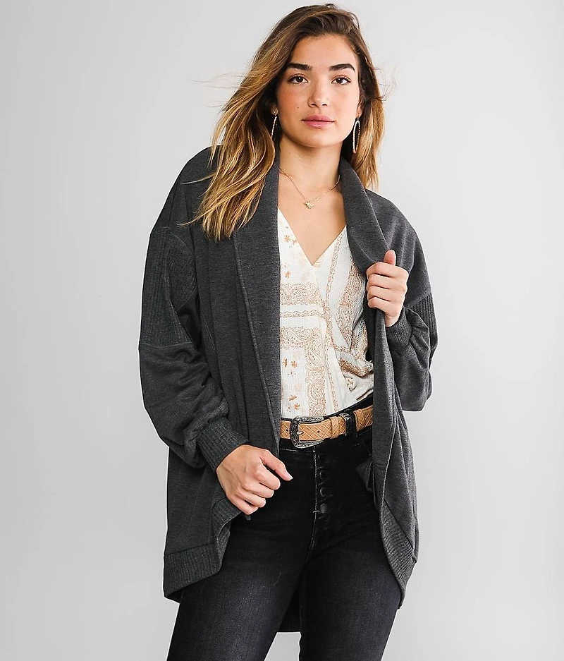 Pieced Cardigan Sweater