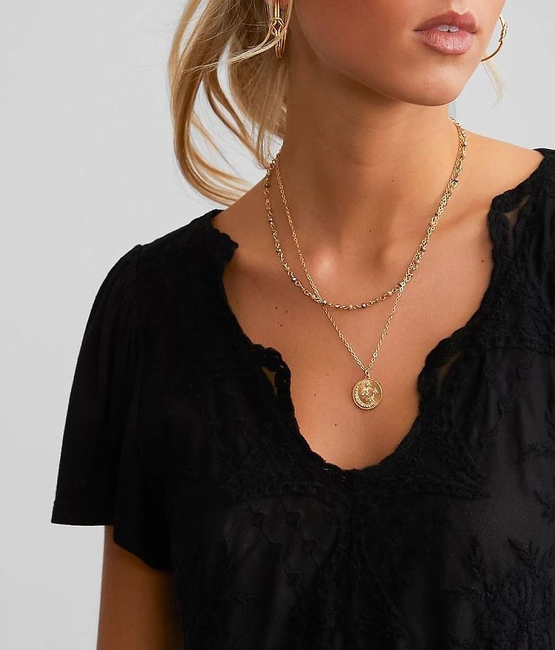 Embroidered Mesh Overlay Top