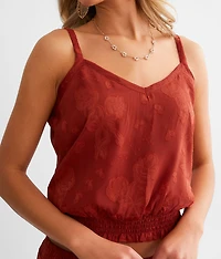 Floral Jacquard Tank Top