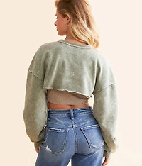 Washed Bolero Pullover