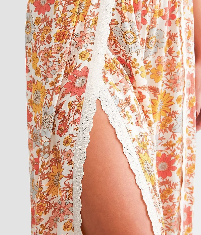 Floral Split Beach Pant