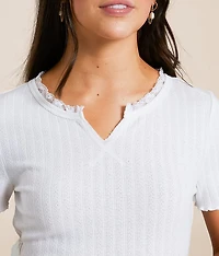 Lace Trim Top