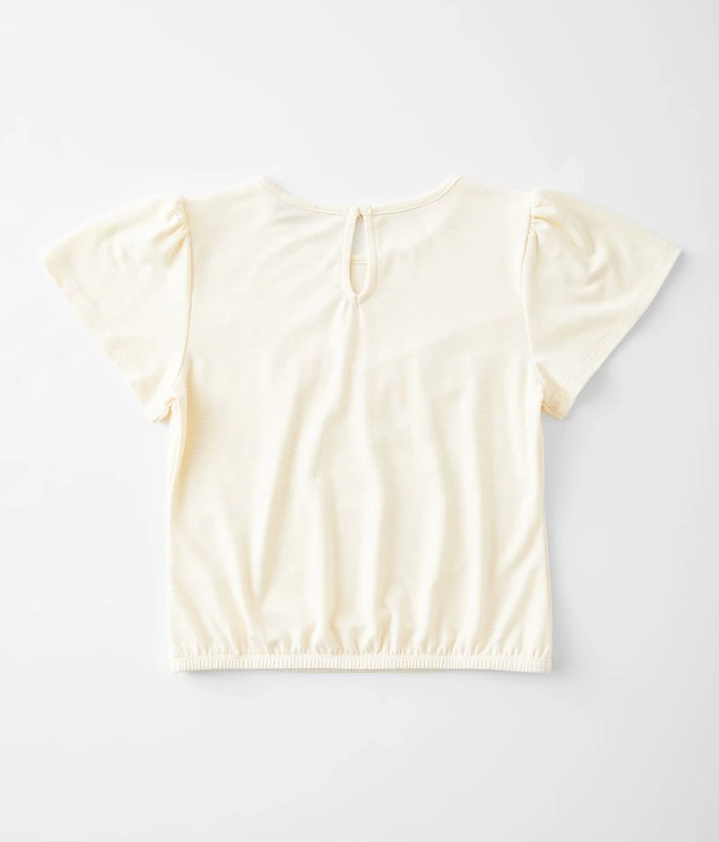 Girls - Embroidered Floral Top