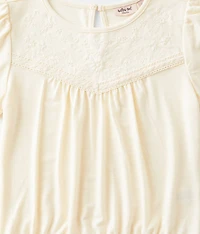 Girls - Embroidered Floral Top