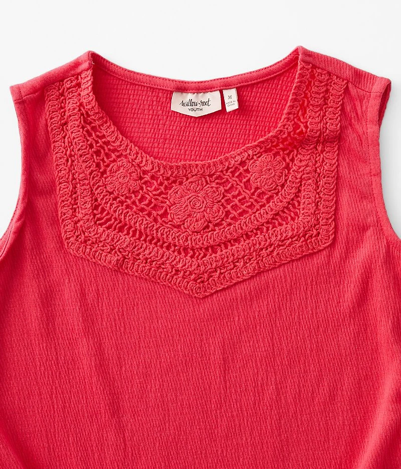 Girls - Crochet Applique Tank Top