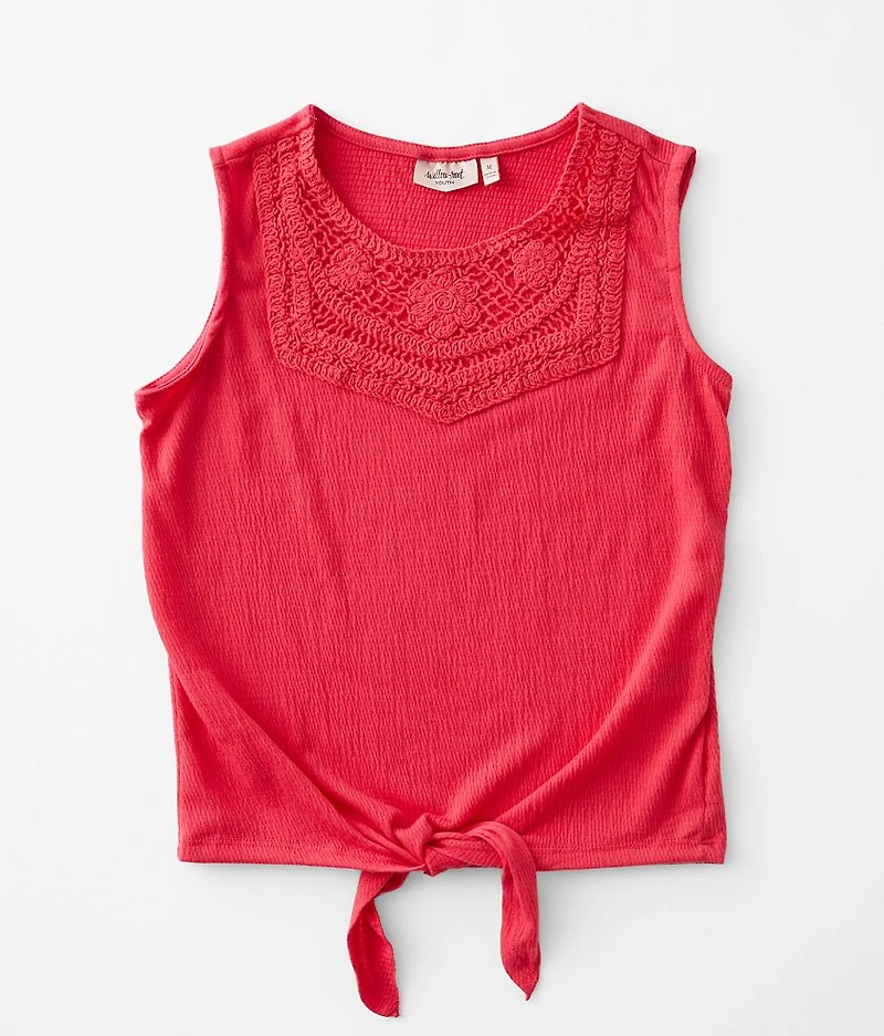 Girls - Crochet Applique Tank Top