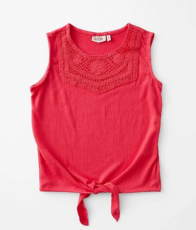 Girls - Crochet Applique Tank Top
