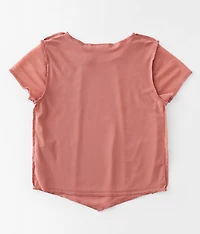 Girls - Floral Lace Mesh Top