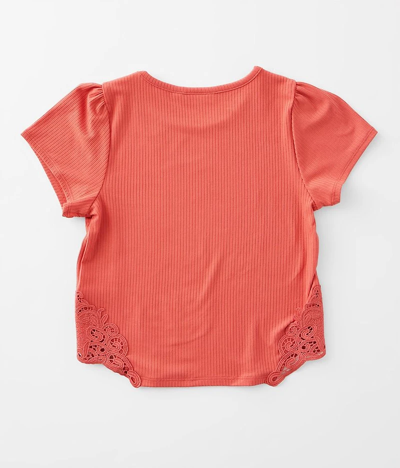 Girls - Crochet Applique Top