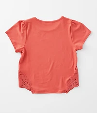 Girls - Crochet Applique Top