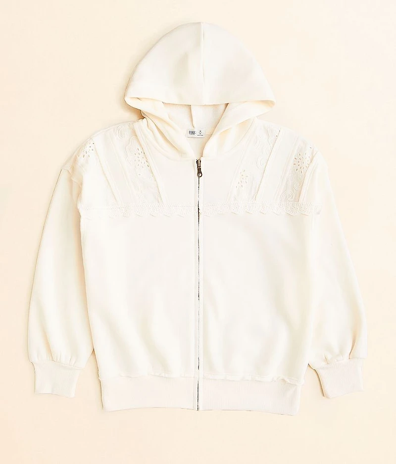 Girls - Lace Trim Hoodie
