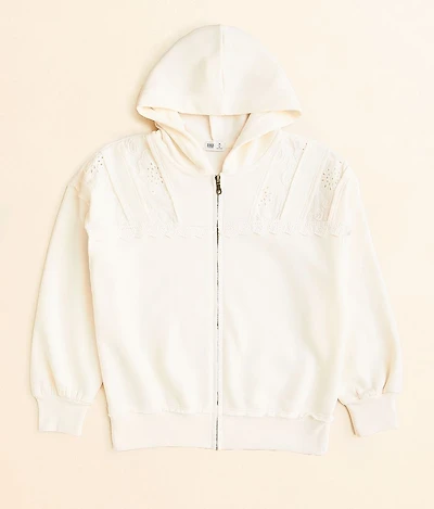 Girls - Lace Trim Hoodie