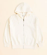 Girls - Lace Trim Hoodie