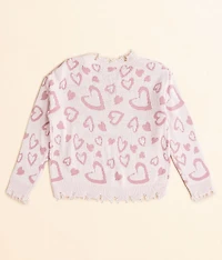 Girls - Destructed Heart Sweater