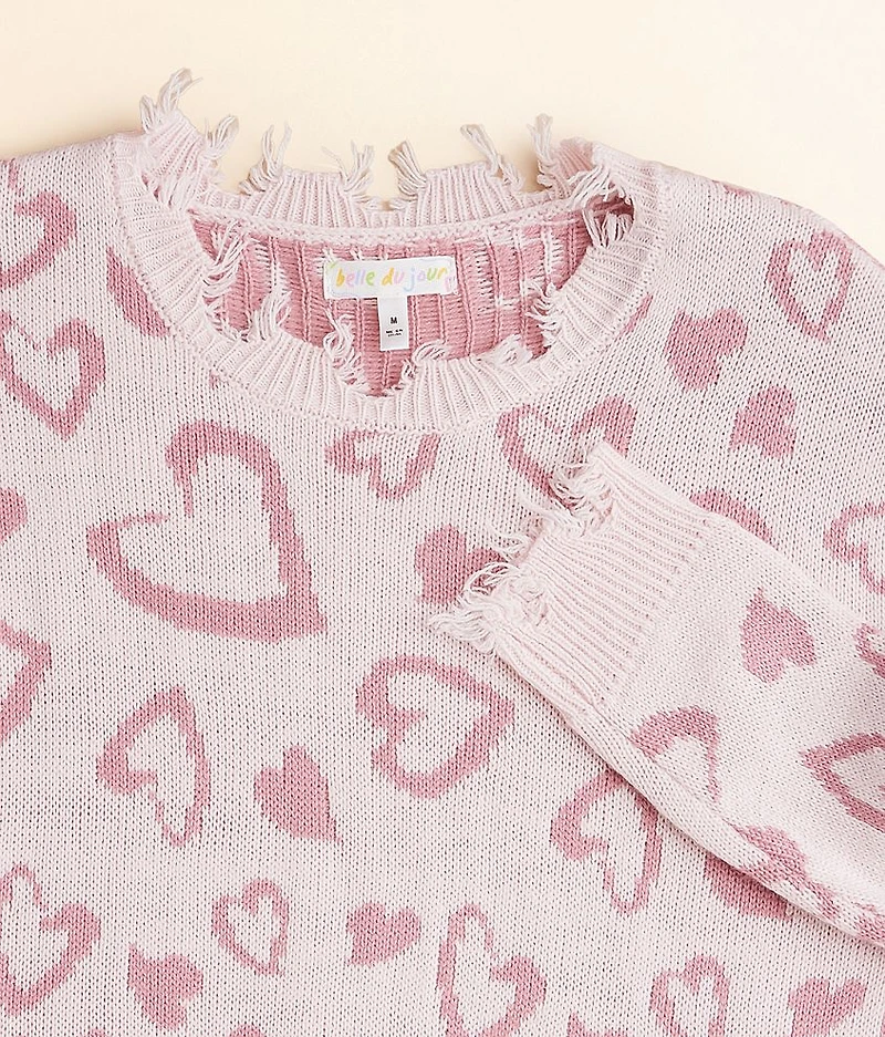 Girls - Destructed Heart Sweater