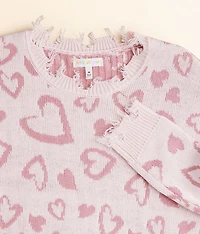 Girls - Destructed Heart Sweater