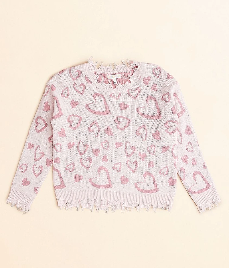 Girls - Destructed Heart Sweater
