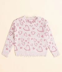 Girls - Destructed Heart Sweater