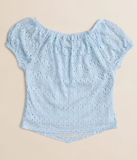 Girls - Lace Bow Top