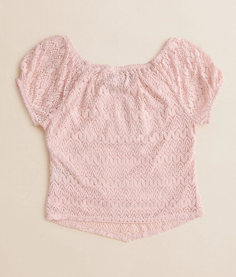 Girls - Lace Bow Top