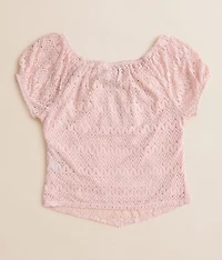 Girls - Lace Bow Top