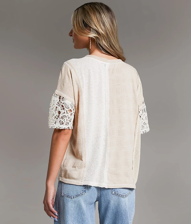 Pieced Crochet Henley