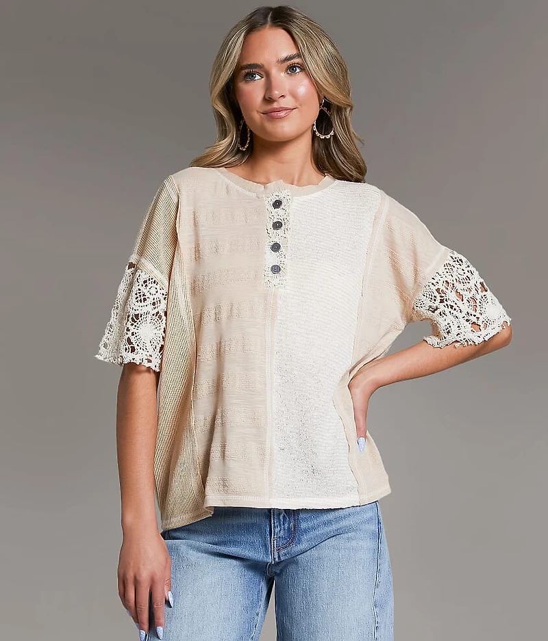 Pieced Crochet Henley