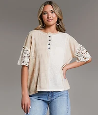 Pieced Crochet Henley