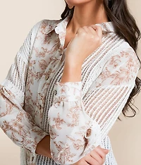 Pieced Floral Crochet Top