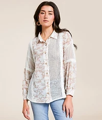 Pieced Floral Crochet Top