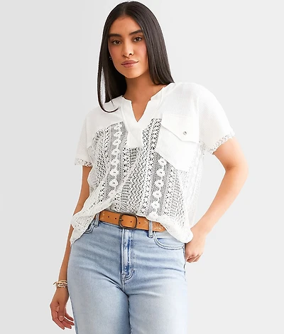 Pieced Crochet Top