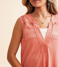 Pieced Crochet Tank Top