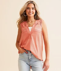 Pieced Crochet Tank Top