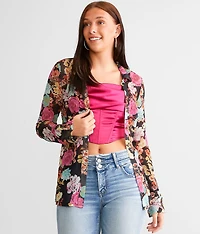 Floral Mesh Blouse