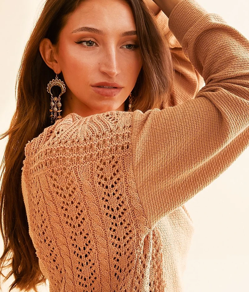 Crochet Knit Pullover