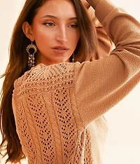 Crochet Knit Pullover