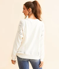 Crochet Knit Pullover