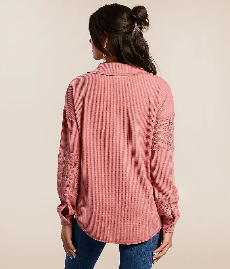 Lace Waffle Shirt