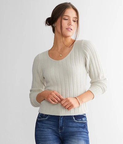 Wide Rib Plush Sweater