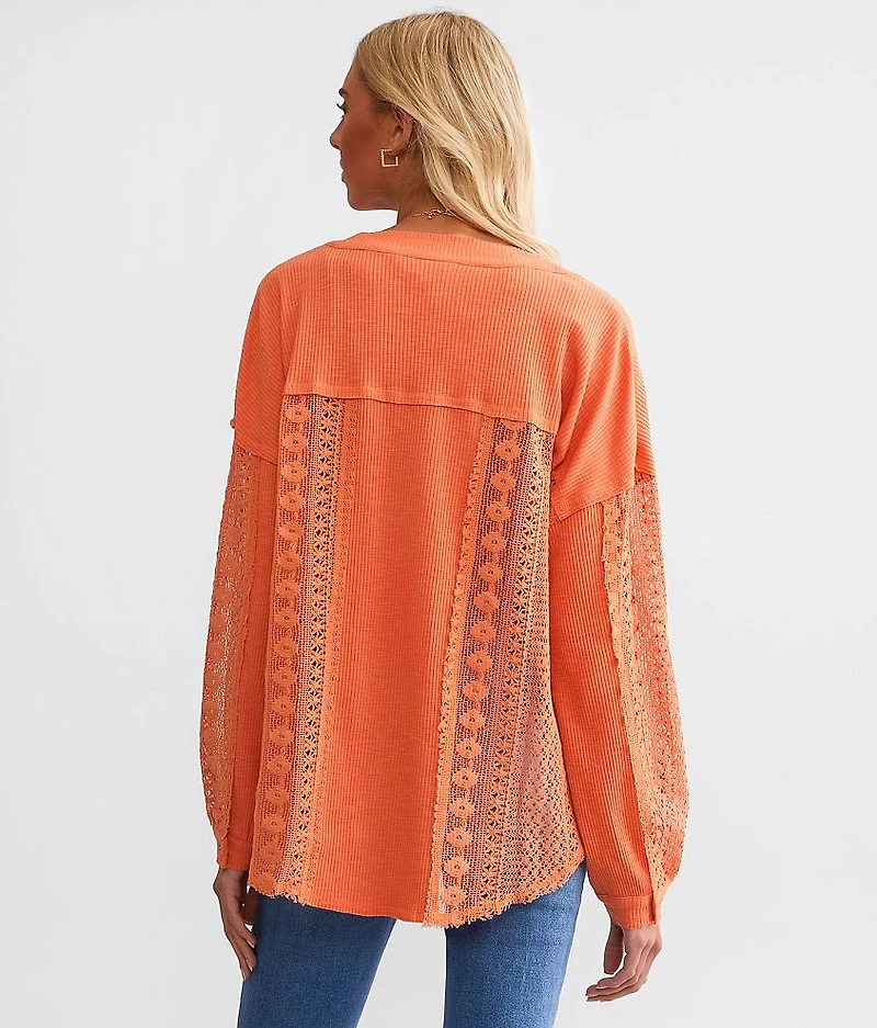 Pieced Floral Crochet Top