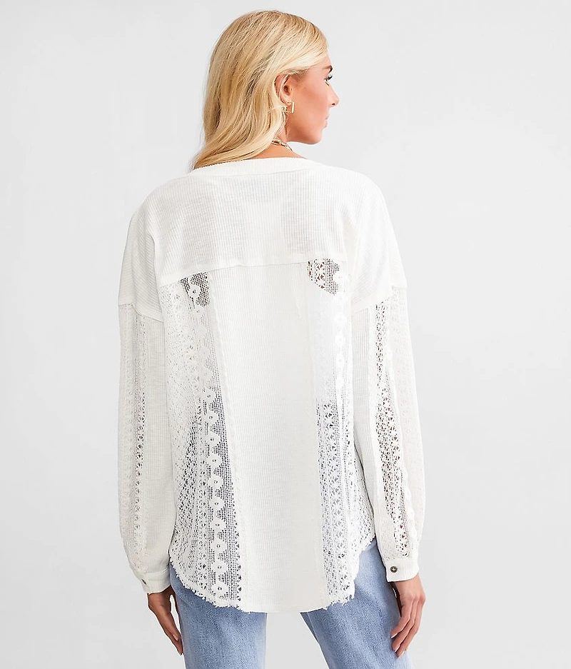 Pieced Floral Crochet Top