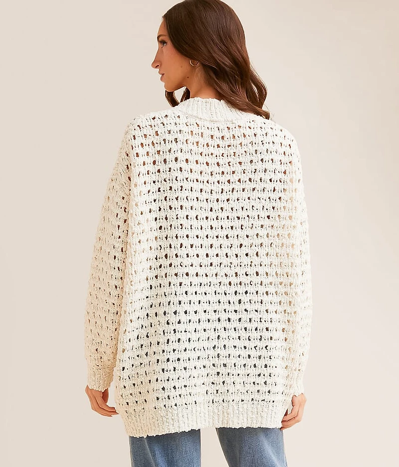 Nubby Popcorn Cardigan Sweater