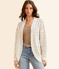 Nubby Popcorn Cardigan Sweater