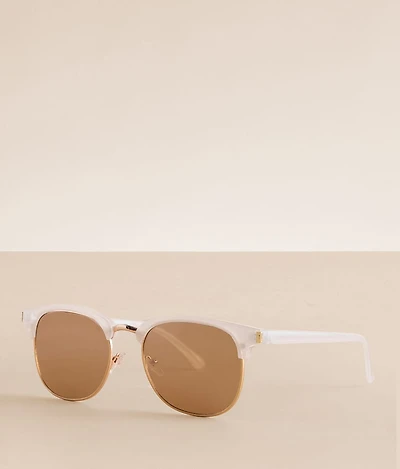 Mirrored Half Frame Sunglasses