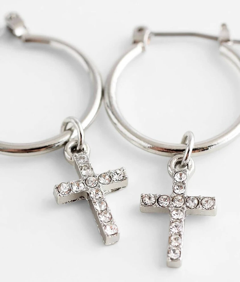 Glitz Cross Earring