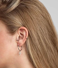 Glitz Cross Earring