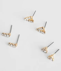 3 Pack Glitz Earring Set