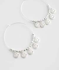 Smiley Hoop Earring